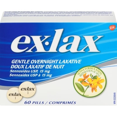 Ex-Lax Pilules de séné 60 ea, 0,33 $/1ch