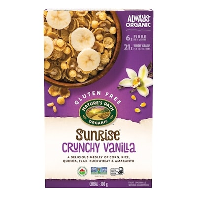 Nature's Path Organic Sunrise Crunchy Vanilla Cereal 300 g, $2.16/100g