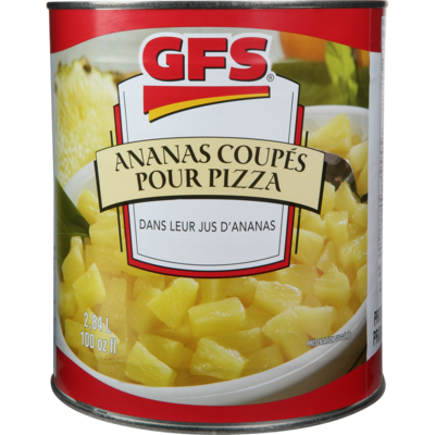 GFS SAG Petits morceaux d’ananas pour pizza 2.84 l, 0,56 $/100ml