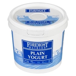 Foremost Yogourt brassé nature, 1 % M.G. 4 kg, 0,44 $/100g