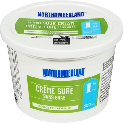 Northumberland Crème sure sans gras 1% 500 ml, 1,50 $/100ml