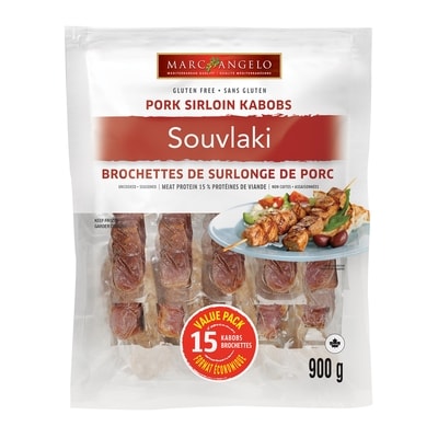 null Surlonge de porc - souvlaki 900 g, 1,78 $/100g