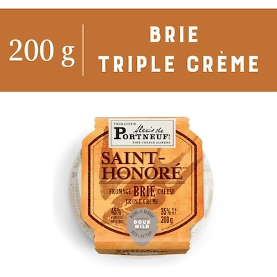 Alexis de Portneuf Fromage Brie triple crème Saint-Honoré 200 g, 4,90 $/100g