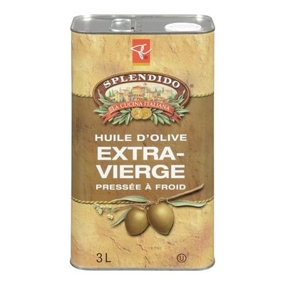 PC Splendido Huile d'olive extra-vierge pressée à froid 3 l, 1,50 $/100ml