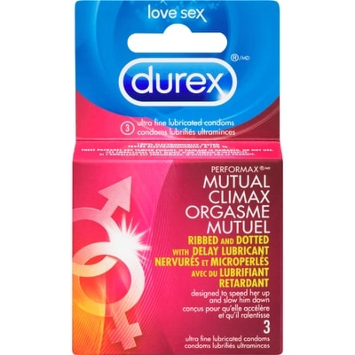 Durex Condoms lubrifiés Performax 3 ea, 1,00 $/1ch