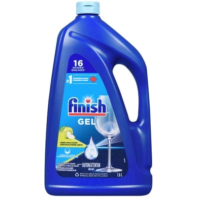 Finish Gel Dishwasher Detergent, 2 in 1, Green Apple 1.6 l, $0.59/100ml