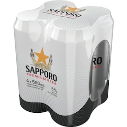 Sapporo Beer Cans (ID required at pick-up) 4x500.0 ml, $0.80/100ml