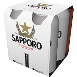Sapporo Bière en canettes (Pièce d’identité requise au moment du ramassage) 4x500.0 ml, 0,80 $/100ml