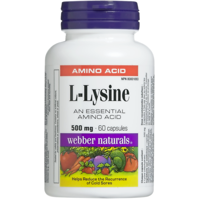 Webber Naturals L-Lysine 60 ea, $0.22/1ea