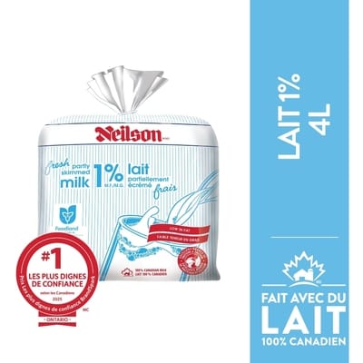Neilson Lait 1% 4 l, 0,16 $/100ml
