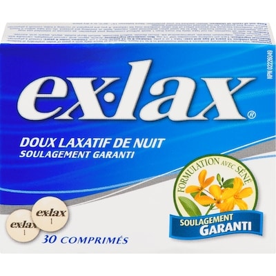 Ex-Lax Pilules de séné 30 ea, 0,43 $/1ch