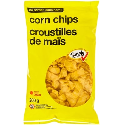 No Name Corn Chips 200 g, $1.25/100g