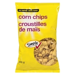 Sans Nom Croustilles de maïs 200 g, 1,25 $/100g