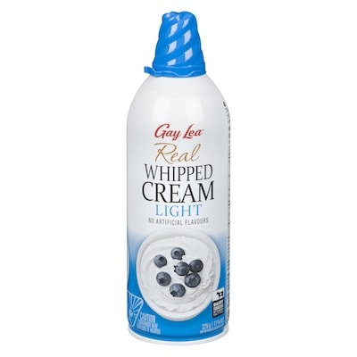 Gay Lea Real Whipped Cream, Light 225 g, $1.78/100g