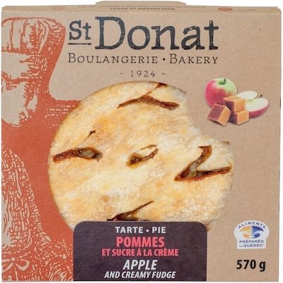 St-Donat Tarte aux pommes et au fudge crémeux 570 g, 1,28 $/100g