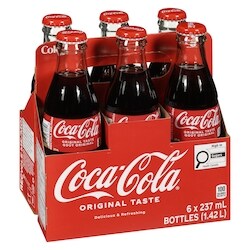 Coca-Cola Cola Glass Bottles - 6x237.0 ml | Independent City Market