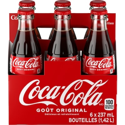 Coca-Cola Cola Glass Bouteilles 6x237.0 ml, 0,63 $/100ml