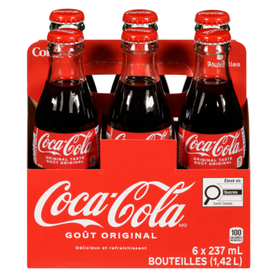 Coca-Cola Cola Glass Bouteilles 6x237.0 ml, 0,70 $/100ml