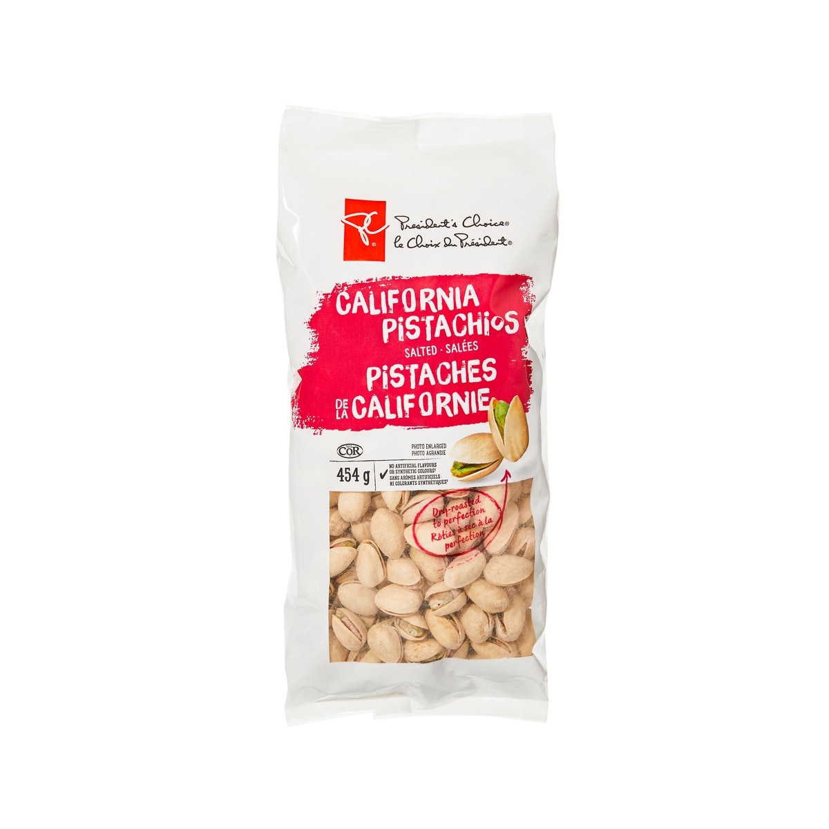 President's Choice Salted California Pistachios 454 g, $2.86/100g