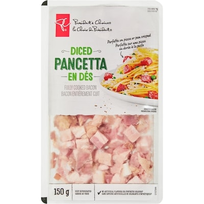 President's Choice Diced Pancetta 150 g, $59.93/1kg $5.99/100g