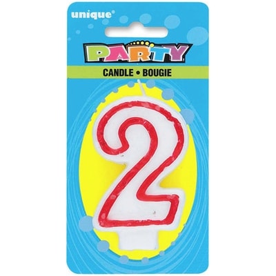 Unique Number 2 Deluxe Birthday Candle 1 ea, $1.00/1ea