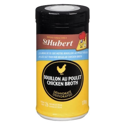 St Hubert Less Salt Broth, Chicken 170 g, $2.05/100g