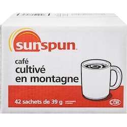 Sunspun Café torréfié 42x39.0 g, 3,36 $/100g