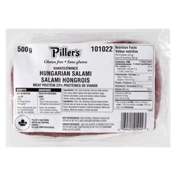 Pillers Hungarian Salami 500 g, $17.98/1kg $1.80/100g