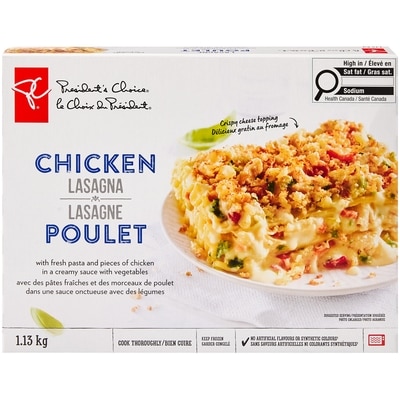 President's Choice Chicken Lasagna 1.13 kg, $1.33/100g