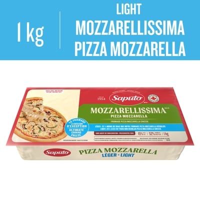 Saputo Light Mozzarellissima Pizza Mozzarella Cheese 1 kg, $1.80/100g