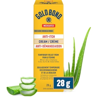 Gold Bond Medicated Crème anti-démangeaison, coupures, brûlures et piqûres d’insectes 28 g, 30,32 $/100g