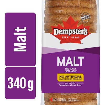 Dempster’s Pain de malt 340 g, 1,76 $/100g
