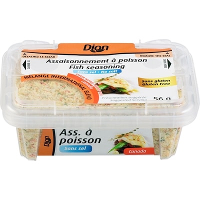Dion Fish Seasoning, No Salt 56 g, $7.14/100g