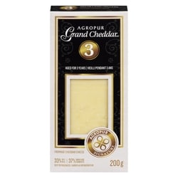 Agropur Signature Agropur Grand Cheddar 3 Years-Old Cheese 200 g, $5.50/100g