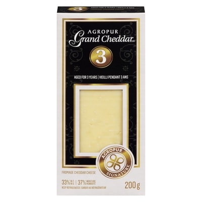 Agropur Signature Agropur Grand Cheddar 3 Years-Old Cheese 200 g, $6.25/100g