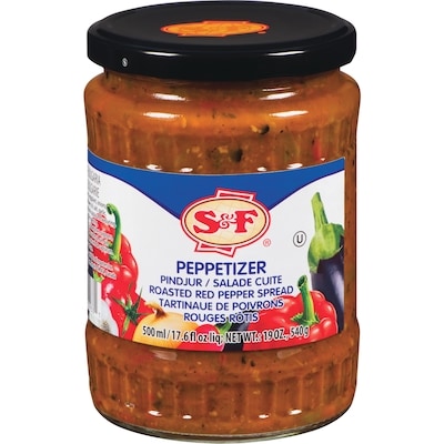 S&F Peppetizer Pindjur Roasted Red Pepper Spread 500 ml, $1.10/100ml