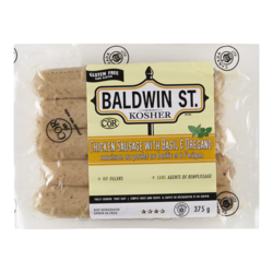 Kosher Chicken Sausage with Basil