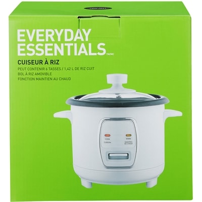 Everyday Essentials Cuiseur à riz de 6 tasses 1 ea, 25,00 $/1ch