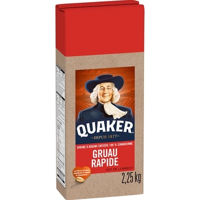 Quaker Gruau rapide 2.25 kg, 0,40 $/100g