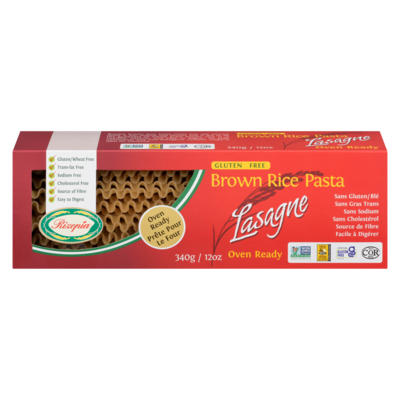 Rizopia Lasagne de riz brun 340 g, 0,88 $/100g