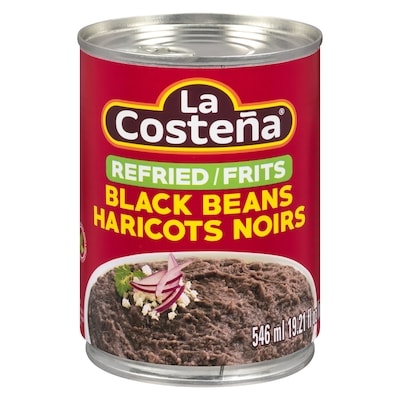 La Costena Refried Black Beans 546 ml, $0.79/100ml