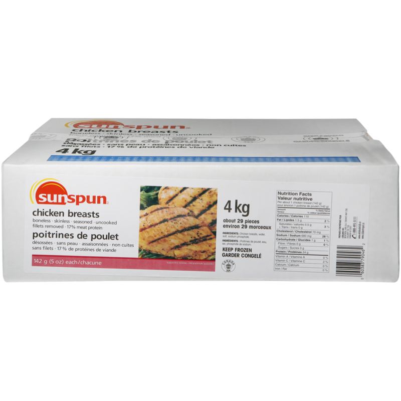 Sunspun Chicken Breasts, Frozen - 4 kg | Wholesale Club