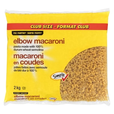 No Name Elbow Macaroni Pasta 2 kg, $0.24/100g