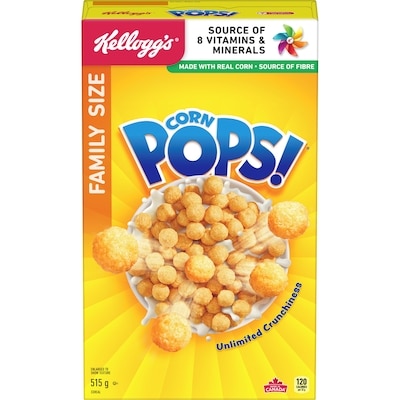 Kelloggs Corn Pops Cereal, Family Size 515 g, $1.55/100g