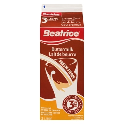 Beatrice Buttermilk, 3.25% 2 l, $0.30/100ml