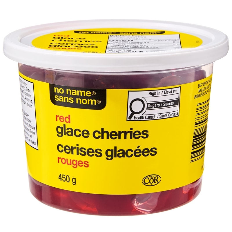 No Name Red Glace Cherries - 450 g | Dominion Stores of Newfoundland