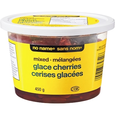 No Name Mixed Glace Cherries  450 g, $1.71/100g