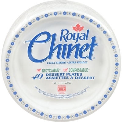 Royal Chinet Dessert Plate 40 ea, $0.17/1ea