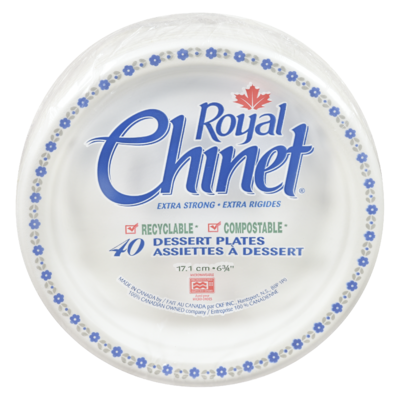 Royal Chinet Assiette à dessert Royal Chinet 40 ea, 0,18 $/1ch
