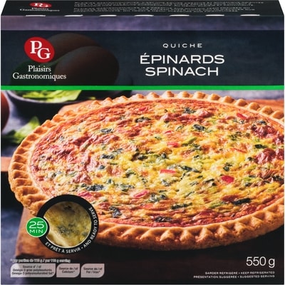 PG Spinach Quiche  550 g, $1.73/100g